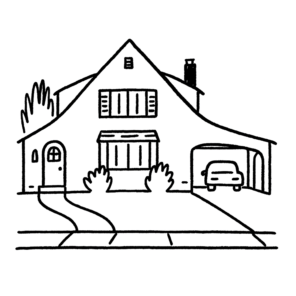 Wonky House Sketch